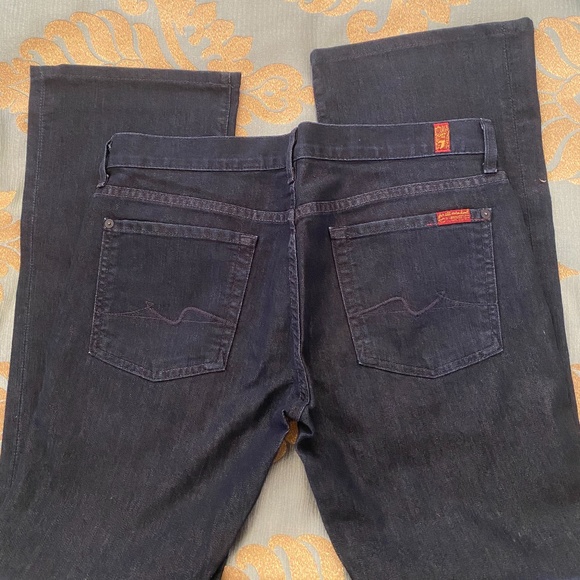 SEVEN 7 DARK BLUE JEANS SIZE 32 BOOTCUT - Picture 1 of 5